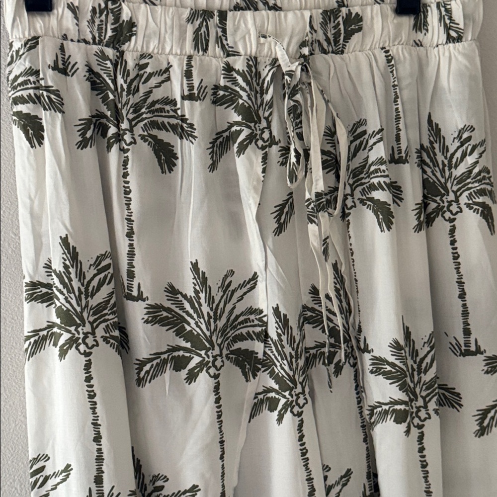 SWIM By Cacique Palm Tree Print Wide-Leg Cover Up Pants Swim wear Sz 22/24 - Picture 3 of 9